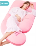 佳韵宝孕妇枕头抱枕孕妇侧卧枕U型护腰侧睡枕靠枕用品温馨双粉升