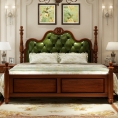 贝黎诗  实木双人床 美式纯全实木桦木高箱储物床1.8米 欧式法式床卧室家具 100%全实木8820
