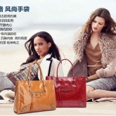 大牌同款头层油蜡牛皮机车女包 手提包单肩女包 欧美潮流牛皮包包