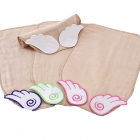 南极人 婴儿吸汗巾 纯棉 宝宝隔汗巾 6层儿童垫背巾四条装(白+粉