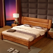 作木坊 实木床双人床高箱床1.8米胡桃木实木床品牌卧室家具中式全实木床A309 标准框架床(不含床头