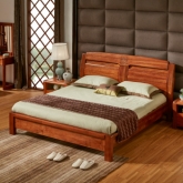 作木坊  实木床1.5 1.8米高箱海棠木双人床实木家具婚床卧室A805 标准框架床(不含床头柜) 