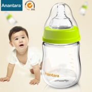 恩诺童婴儿奶瓶玻璃宽口径高温新生儿宝宝防摔防吐奶防胀气咕嗒